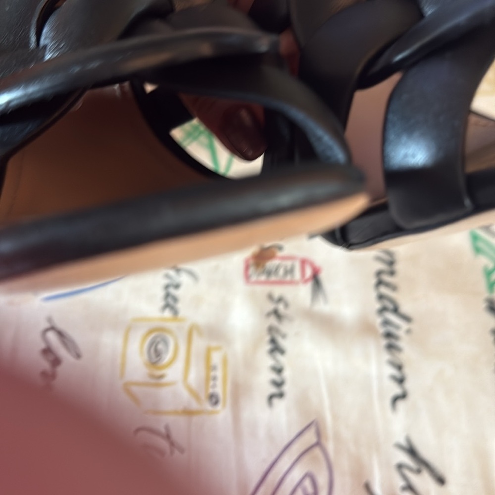 Coach Black Knotted C Heels. 8 M and brand new. - Picture 7 of 8